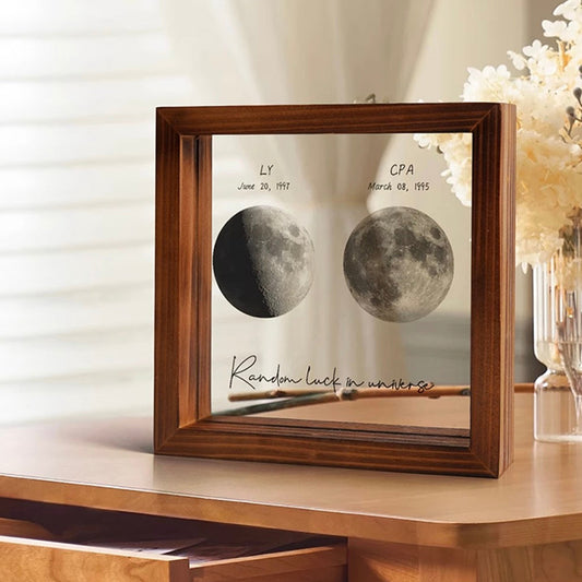 Personalized Double Birth Moon Phases LED Light Frame