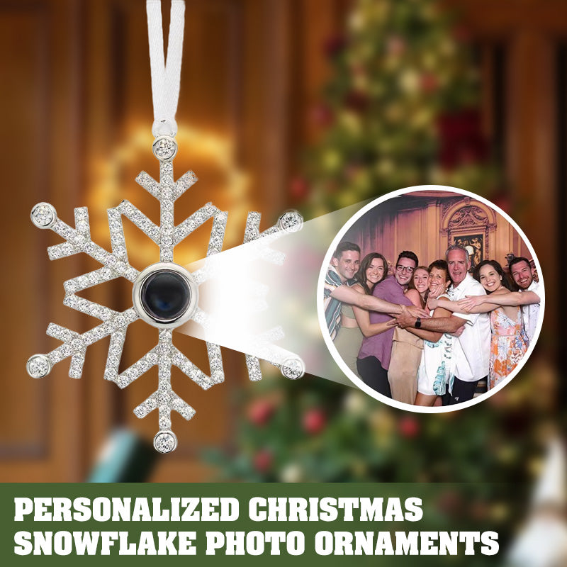 Personalized Christmas Snowflake Photo Ornaments