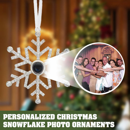 Personalized Christmas Snowflake Photo Ornaments