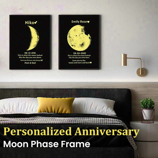 Personalized Anniversary Moon Phase Frame