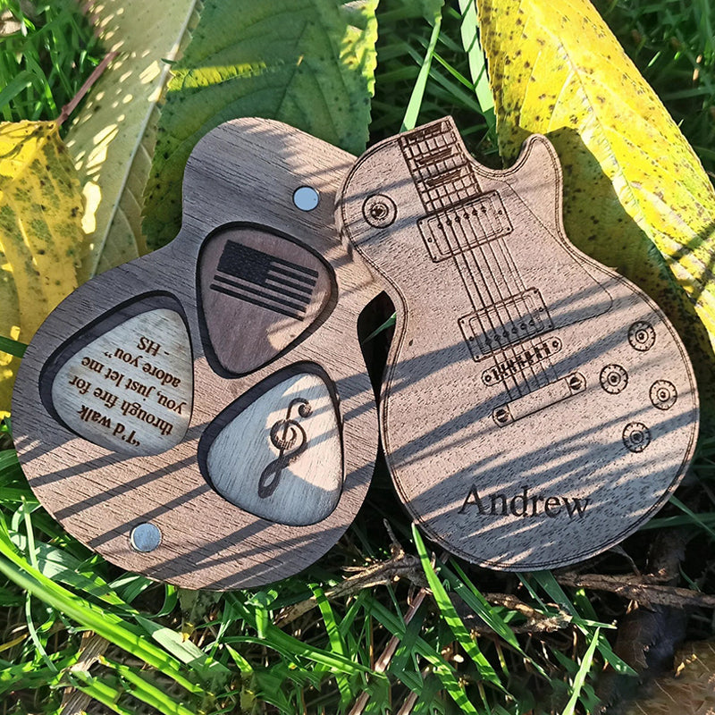 Personalized Guitar Pick with Case