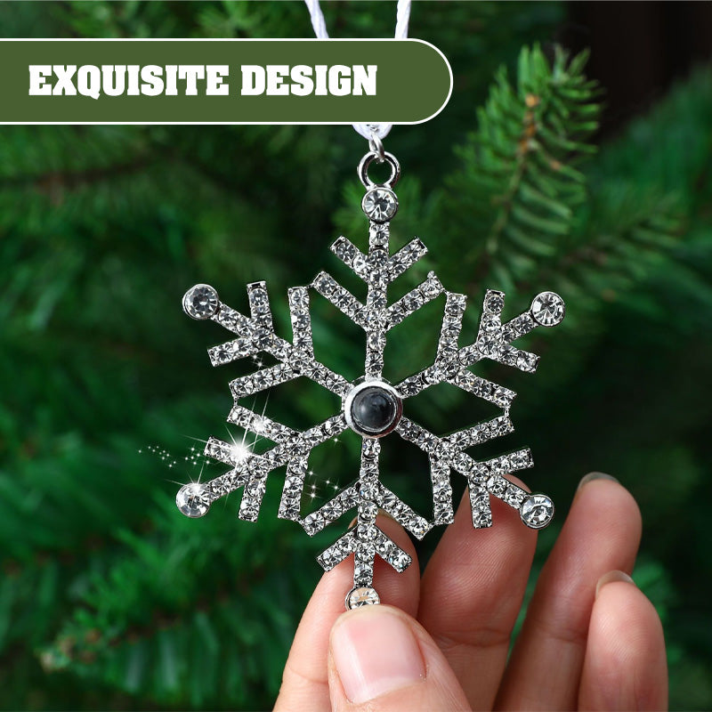 Personalized Christmas Snowflake Photo Ornaments