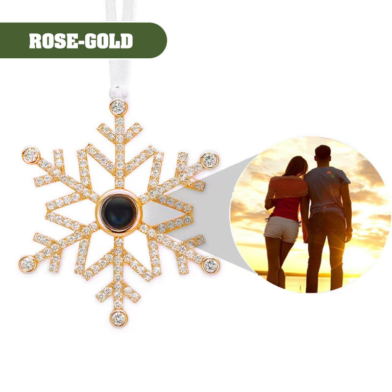 Personalized Christmas Snowflake Photo Ornaments