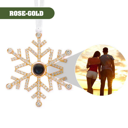 Personalized Christmas Snowflake Photo Ornaments