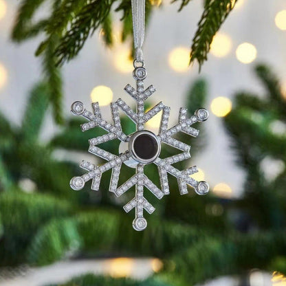 Personalized Christmas Snowflake Photo Ornaments