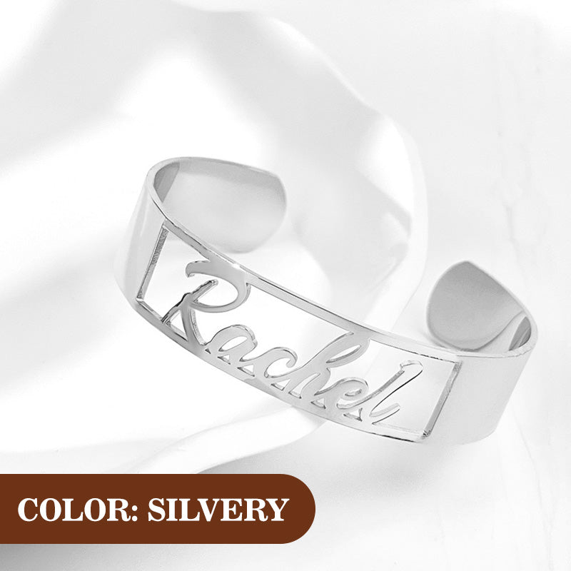 Personalized Stainless Steel Letter Bangle