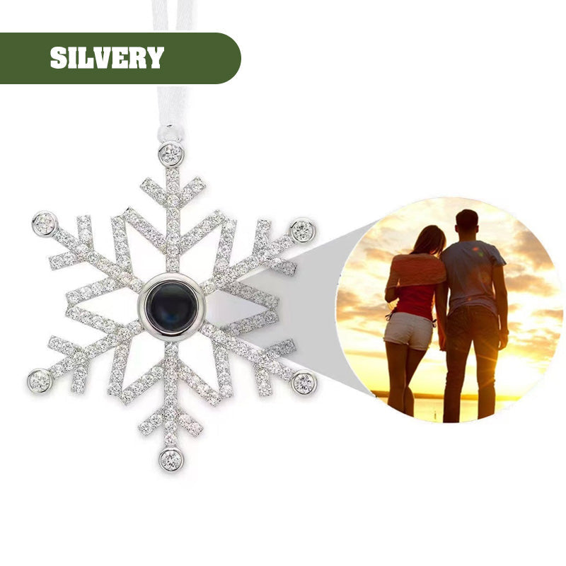 Personalized Christmas Snowflake Photo Ornaments