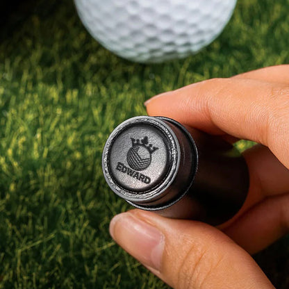 Personalized Initial Golf Ball Stamp with Metal Storage Box Birthday Father's Day Gift for Golf Player