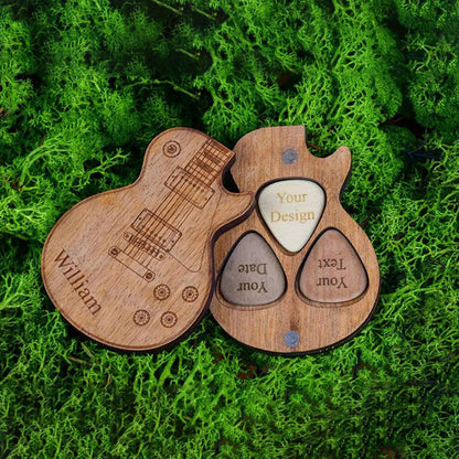 Personalized Guitar Pick with Case