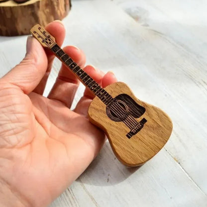 Personalized Guitar Pick with Guitar-Shaped Case, Custom Words & Patterns