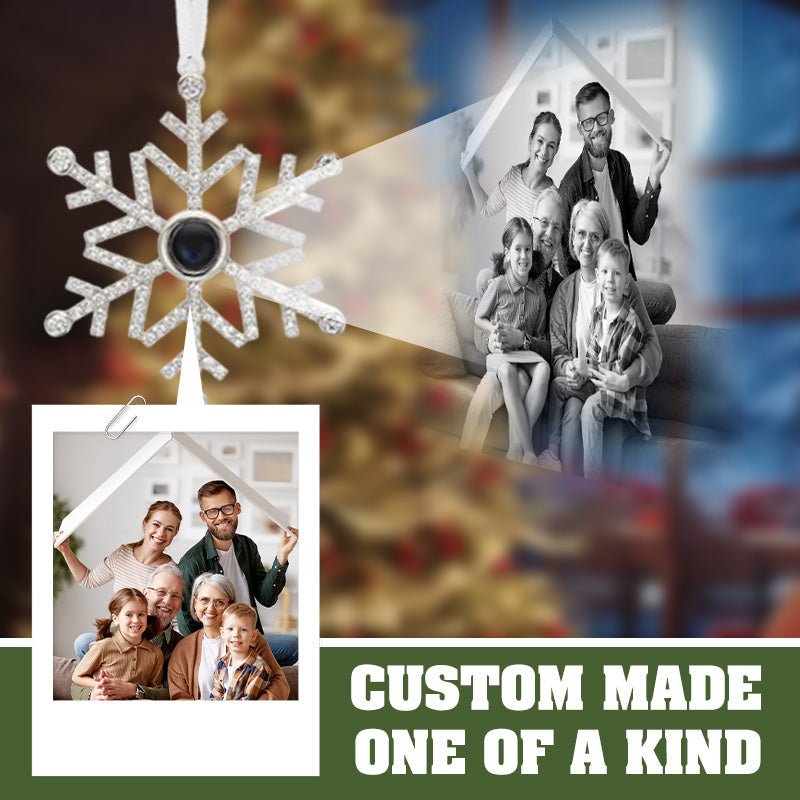 Personalized Christmas Snowflake Photo Ornaments