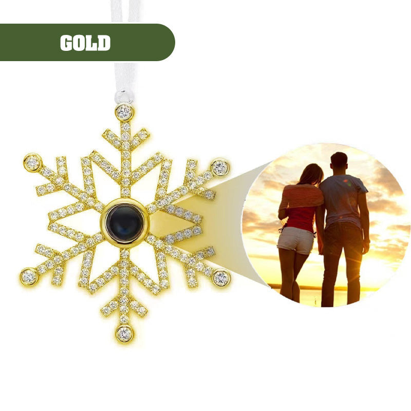 Personalized Christmas Snowflake Photo Ornaments