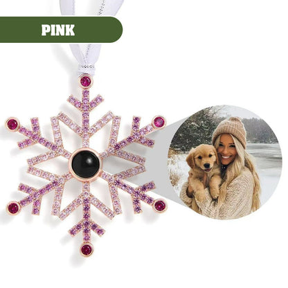 Personalized Christmas Snowflake Photo Ornaments